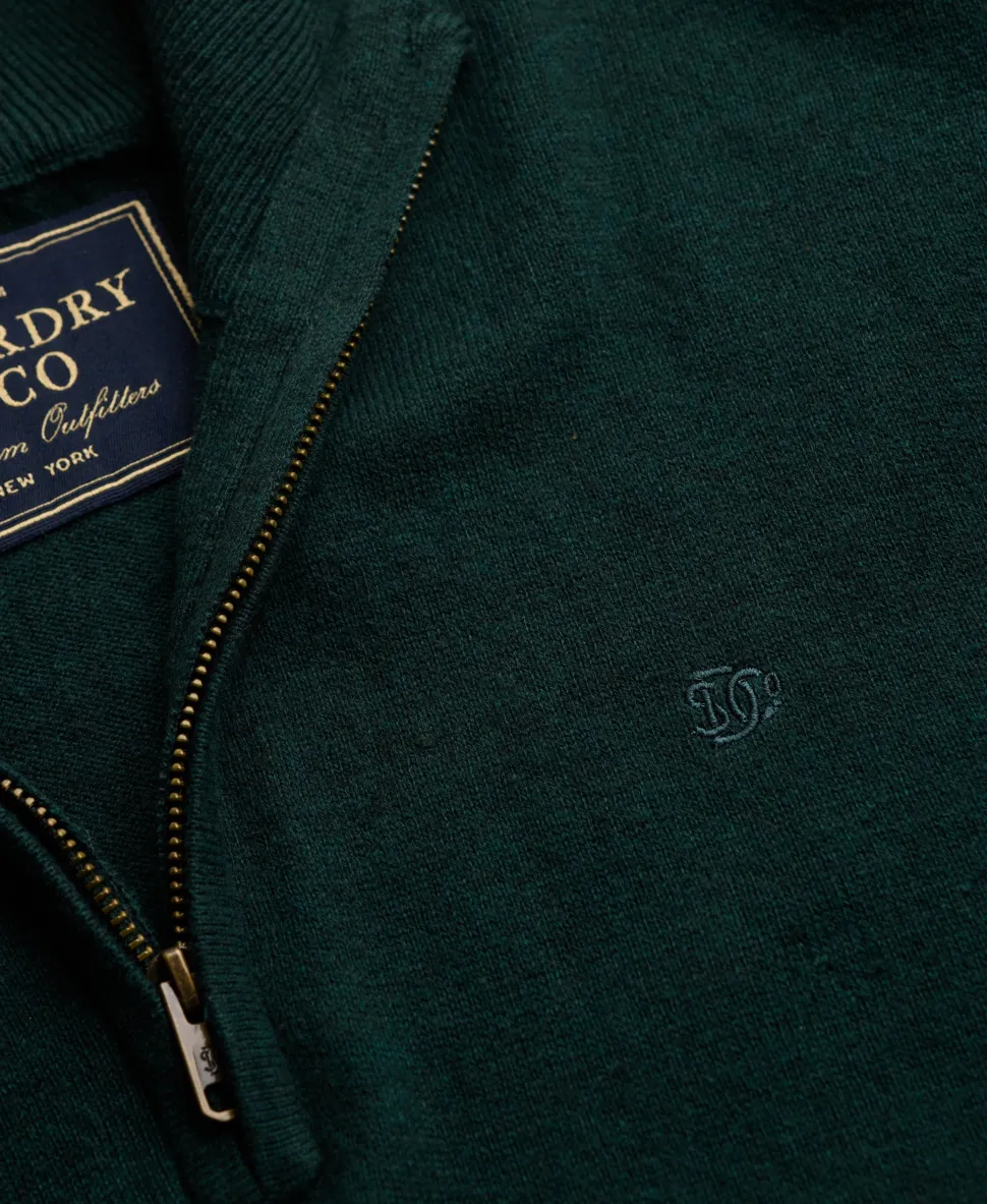 Essential Lightweight Wool Blend Half Zip Jumper