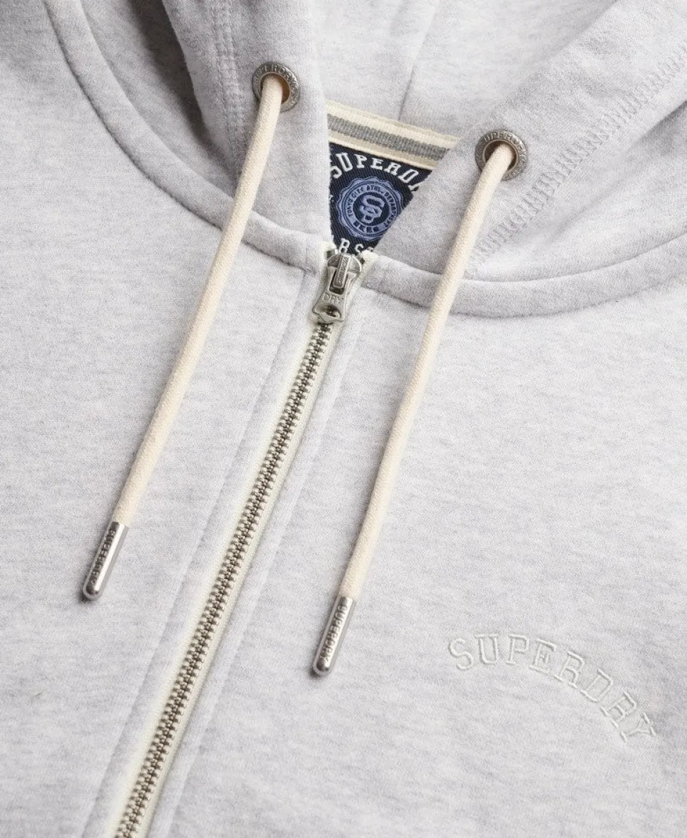 Essential Logo Cropped Zip Hoodie
