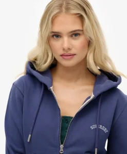 Essential Logo Cropped Zip Hoodie