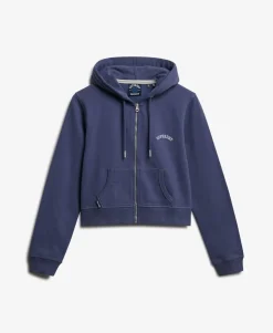 Essential Logo Cropped Zip Hoodie