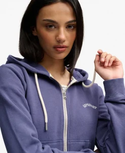Essential Logo Cropped Zip Hoodie