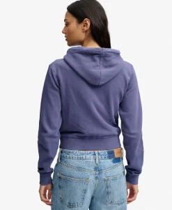 Essential Logo Cropped Zip Hoodie