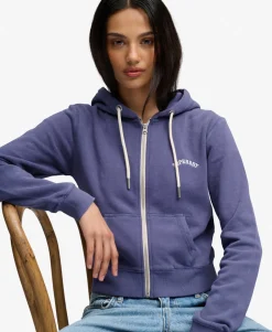 Essential Logo Cropped Zip Hoodie