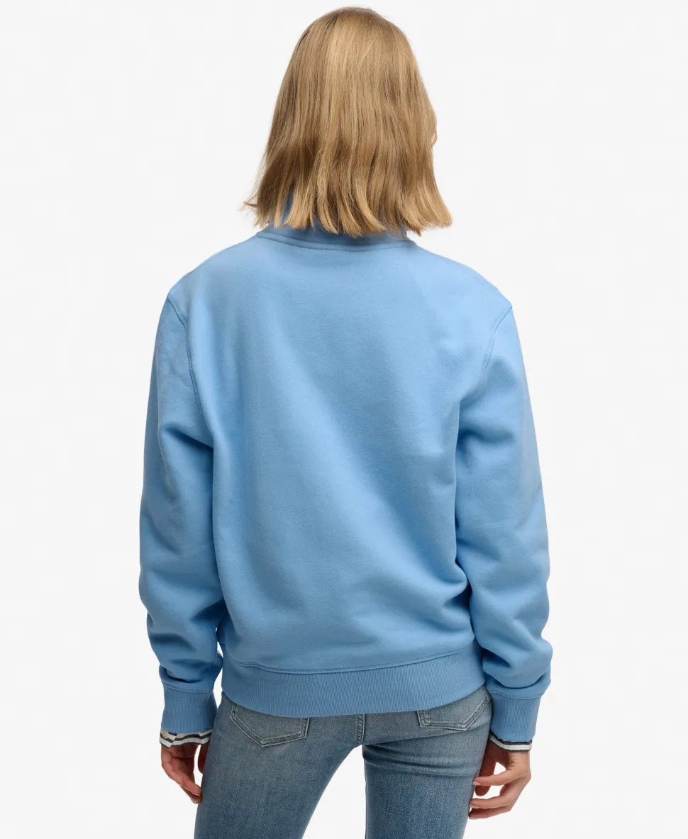 Essential Logo Embroidered Half Zip Jumper