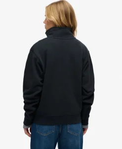Essential Logo Embroidered Half Zip Jumper