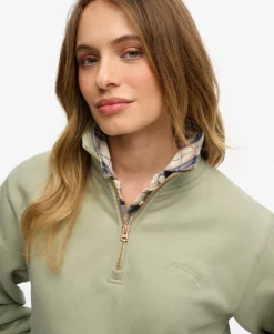Essential Logo Embroidered Half Zip Jumper