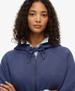 Essential Logo Garment Dyed Zip Hoodie