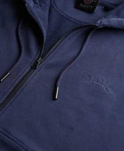Essential Logo Garment Dyed Zip Hoodie