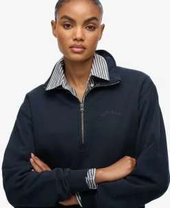 Essential Logo Garment Dye Half Zip Sweatshirt