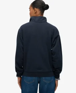 Essential Logo Garment Dye Half Zip Sweatshirt