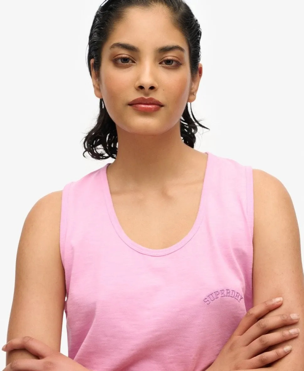 Essential Logo Garment Dye Vest Top