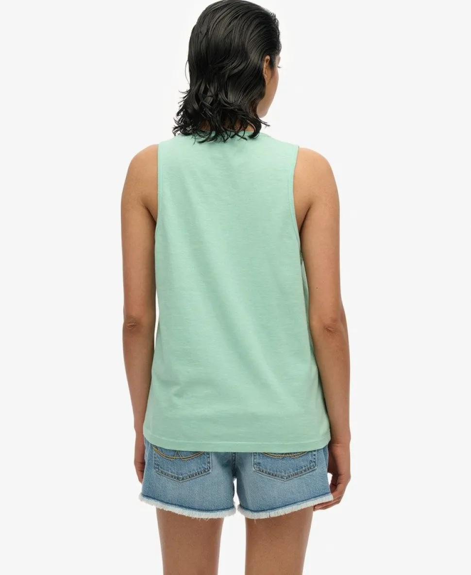 Essential Logo Garment Dye Vest Top