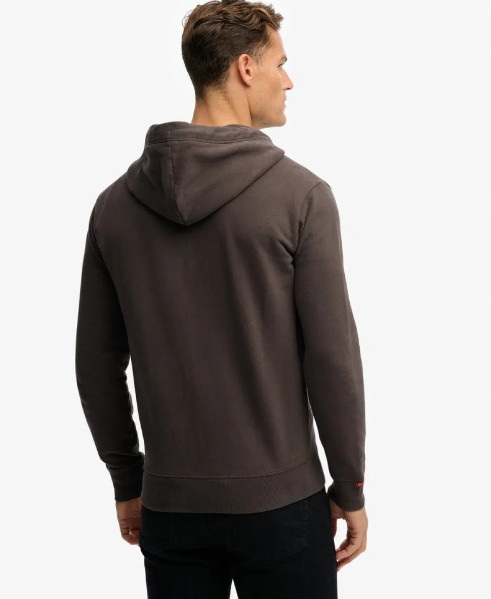 Essential Logo Half Brushed Zip Hoodie