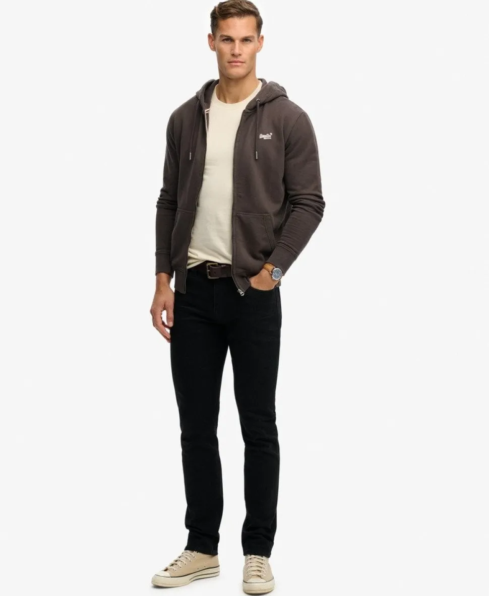 Essential Logo Half Brushed Zip Hoodie