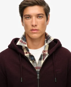Essential Logo Half Brushed Zip Hoodie