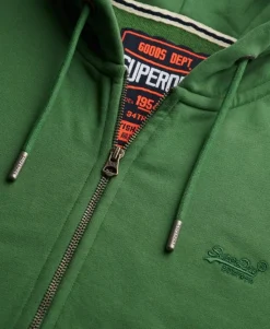Essential Logo Half Brushed Zip Hoodie