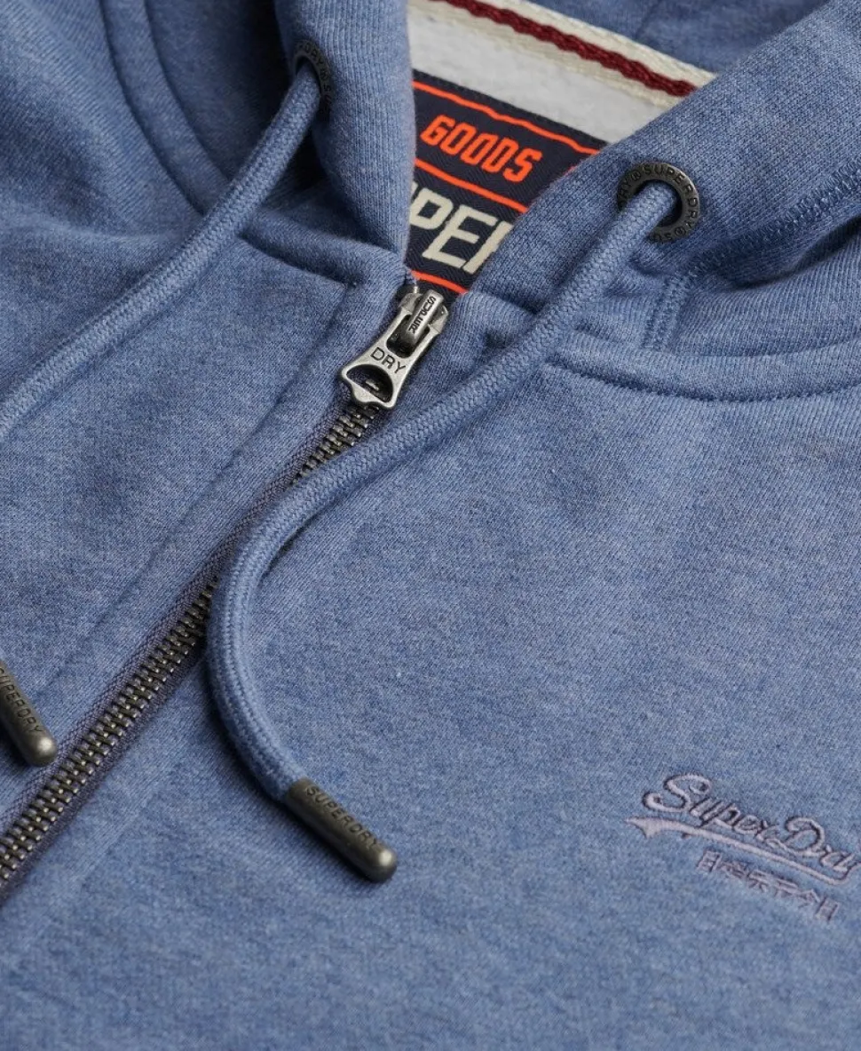Essential Logo Half Brushed Zip Hoodie