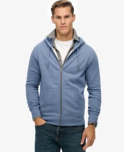 Essential Logo Half Brushed Zip Hoodie