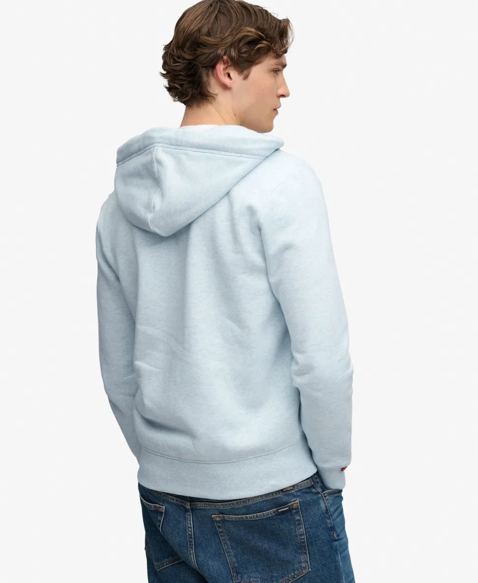 Essential Logo Half Brushed Zip Hoodie