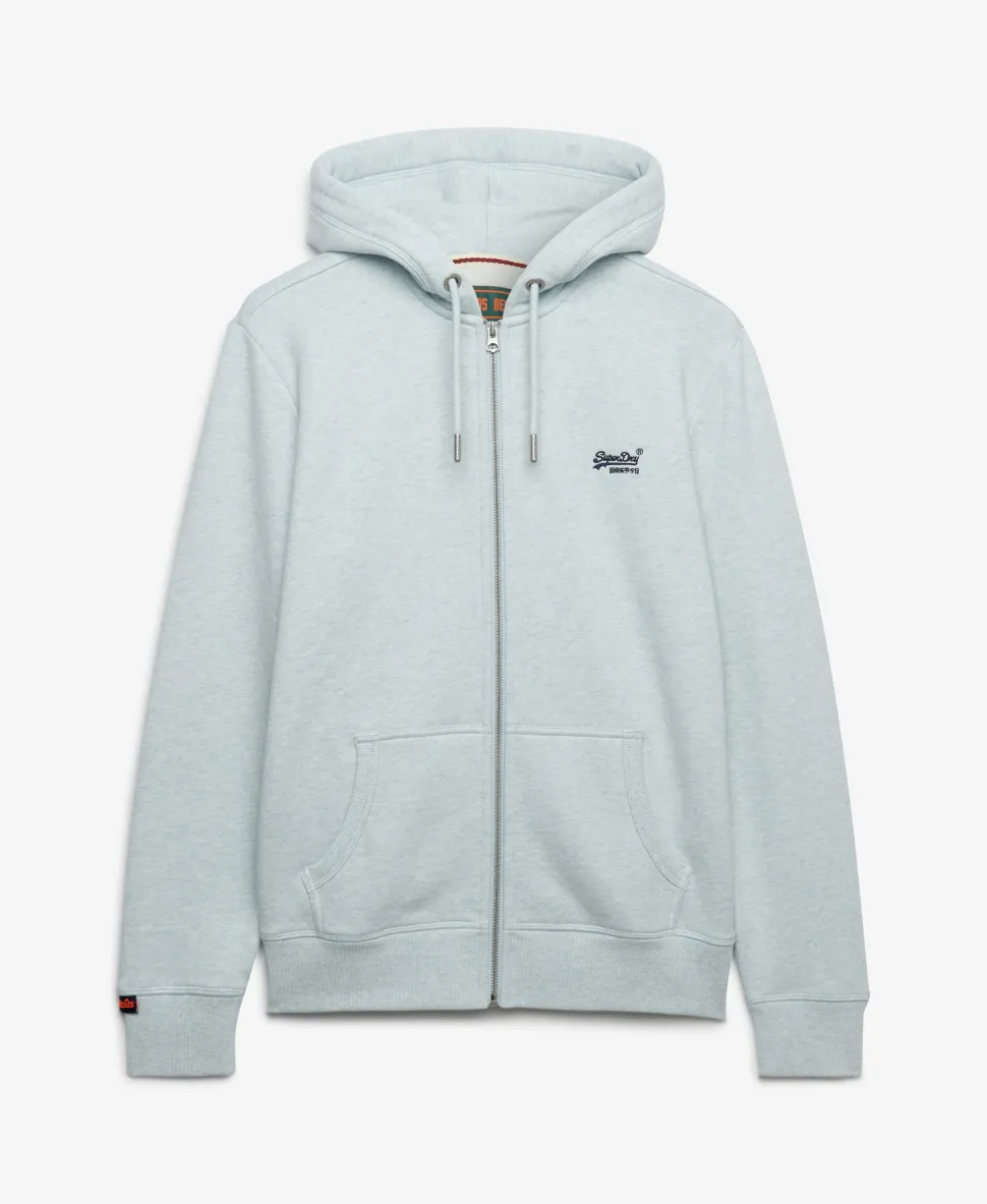 Essential Logo Half Brushed Zip Hoodie