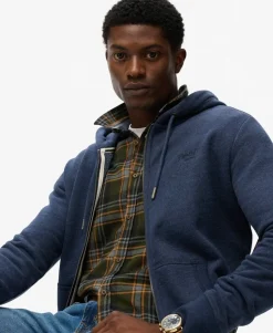 Essential Logo Half Brushed Zip Hoodie