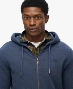Essential Logo Half Brushed Zip Hoodie