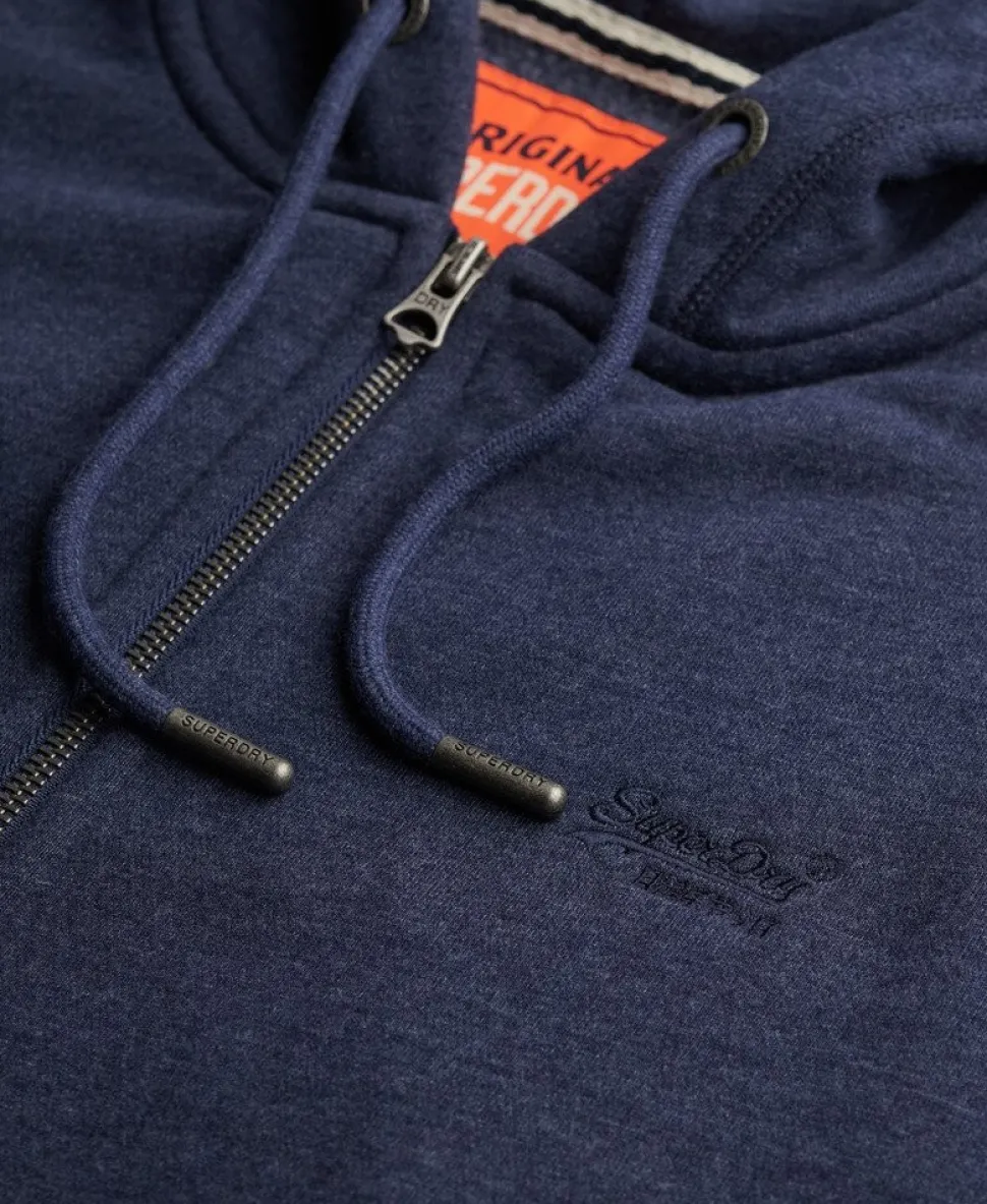 Essential Logo Half Brushed Zip Hoodie
