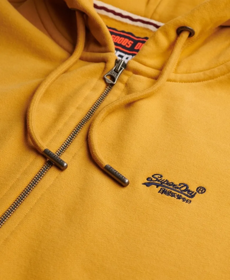 Essential Logo Half Brushed Zip Hoodie