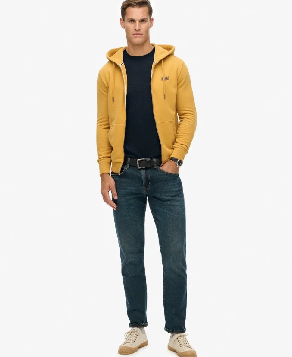 Essential Logo Half Brushed Zip Hoodie
