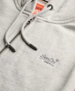 Essential Logo Half Brushed Zip Hoodie