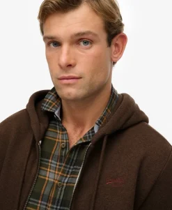 Essential Logo Half Brushed Zip Hoodie