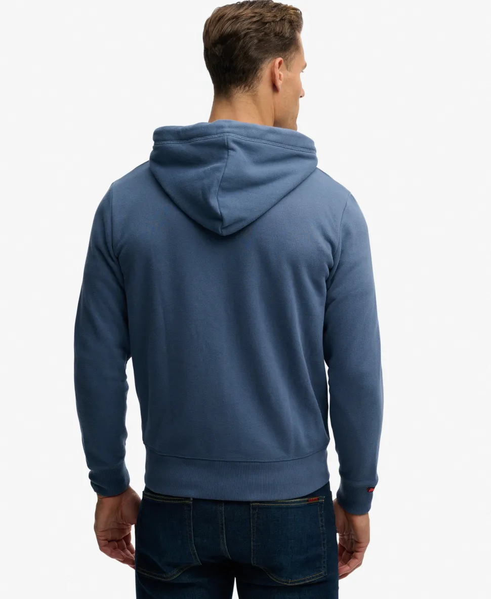 Essential Logo Half Brushed Zip Hoodie