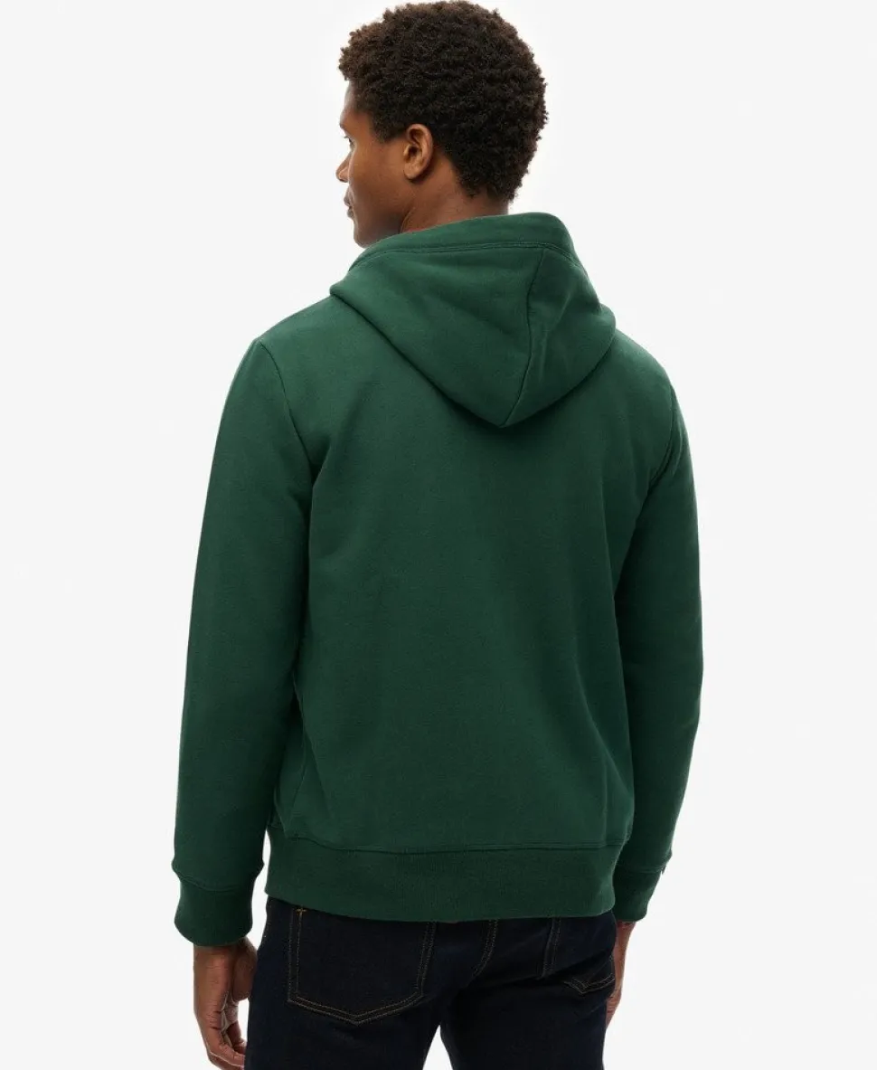 Essential Logo Half Brushed Zip Hoodie