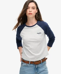Essential Logo Long Sleeve Baseball Top