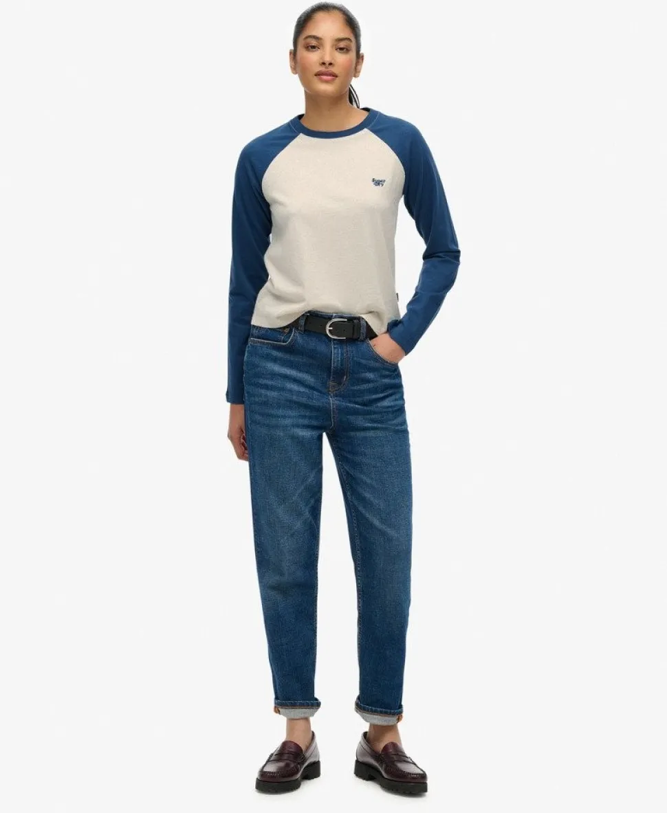 Essential Logo Long Sleeve Baseball Top