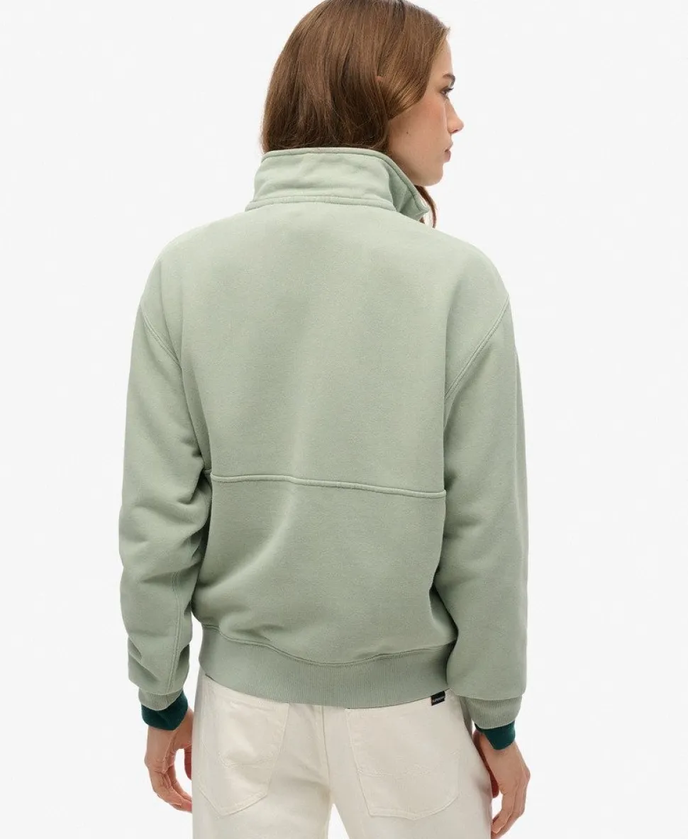 Essential Logo Oversized Half Zip Sweatshirt