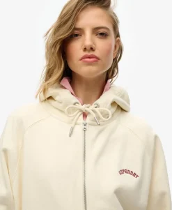 Essential Logo Oversized Raglan Zip Hoodie
