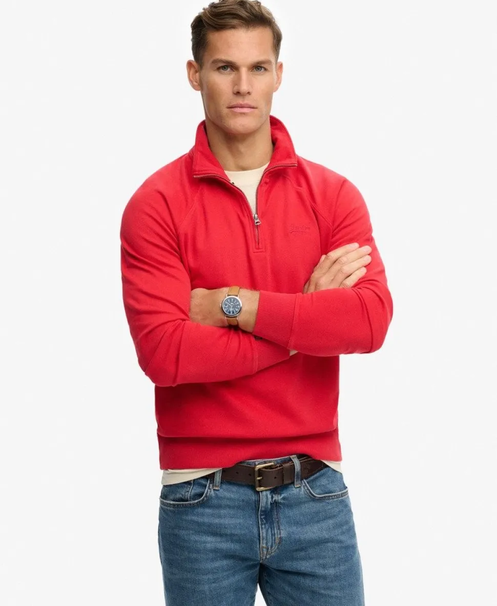 Essential Logo Raglan Henley Sweatshirt