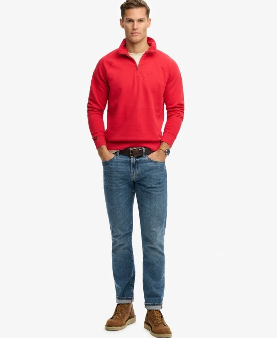 Essential Logo Raglan Henley Sweatshirt