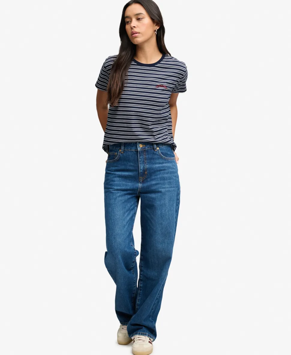 Essential Logo Striped Fitted T-Shirt