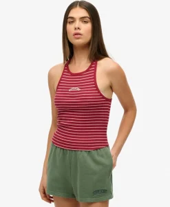 Essential Logo Striped Racer Vest Top