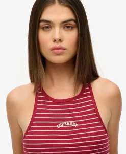 Essential Logo Striped Racer Vest Top
