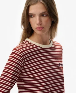 Essential Logo Stripe Long Sleeve Top