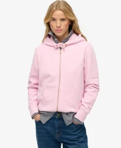 Essential Logo Zip Hoodie Half Brushed