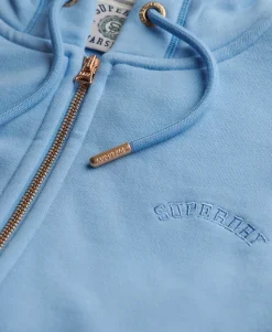 Essential Logo Zip Hoodie Half Brushed