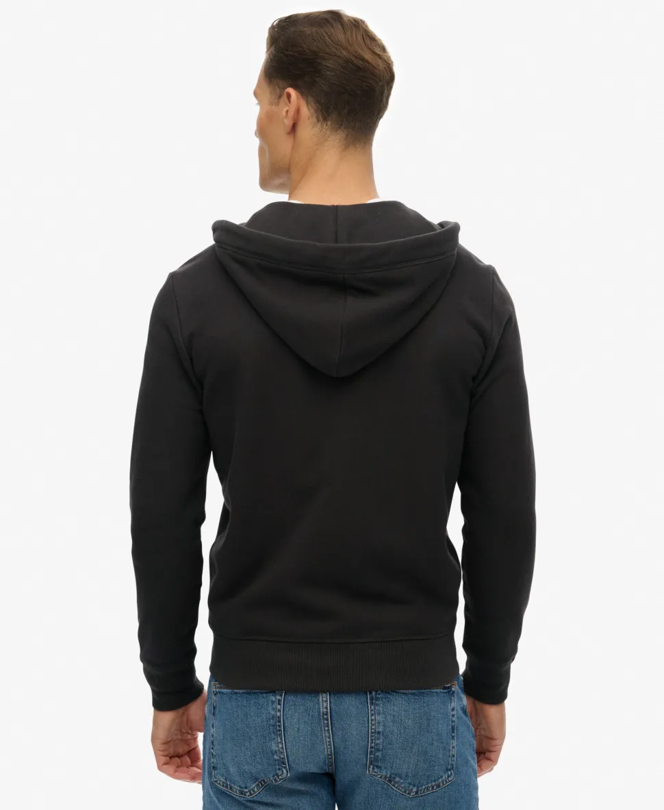 Essential Logo Zip Hoodie Half Brushed
