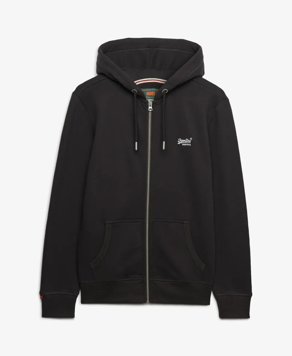 Essential Logo Zip Hoodie Half Brushed