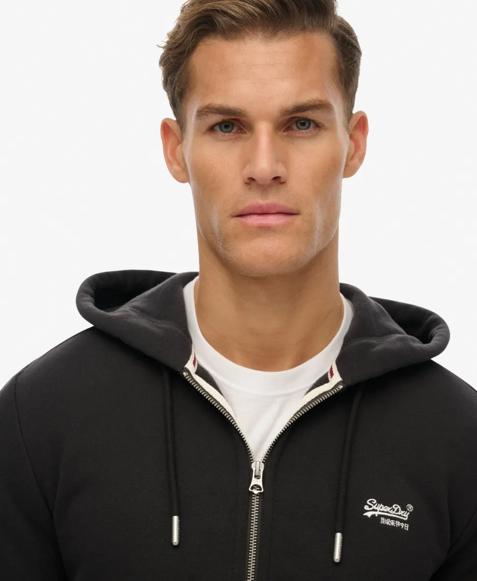 Essential Logo Zip Hoodie Half Brushed