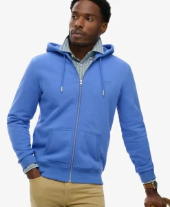 Essential Logo Zip Hoodie Half Brushed