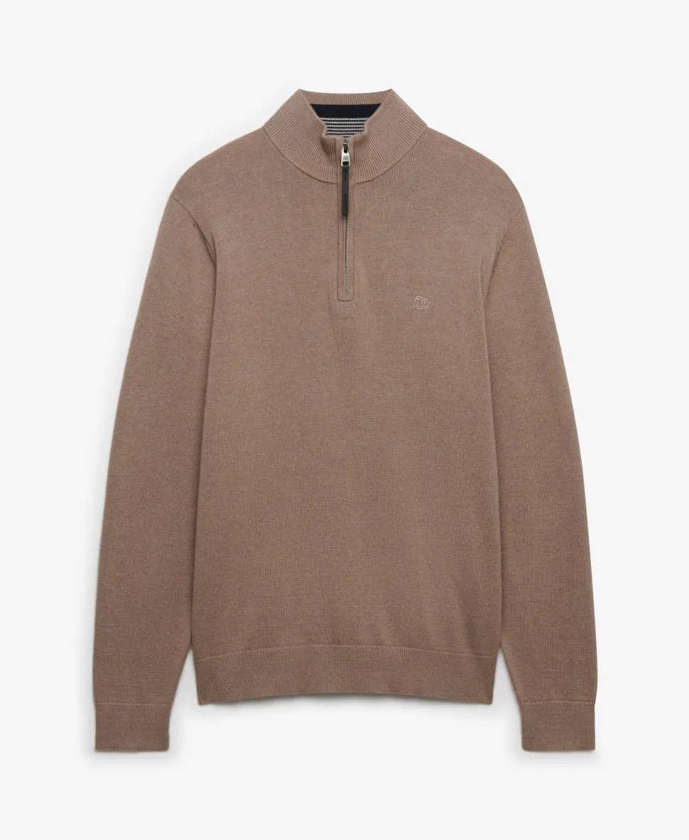 Essentials Cotton Half Zip Jumper